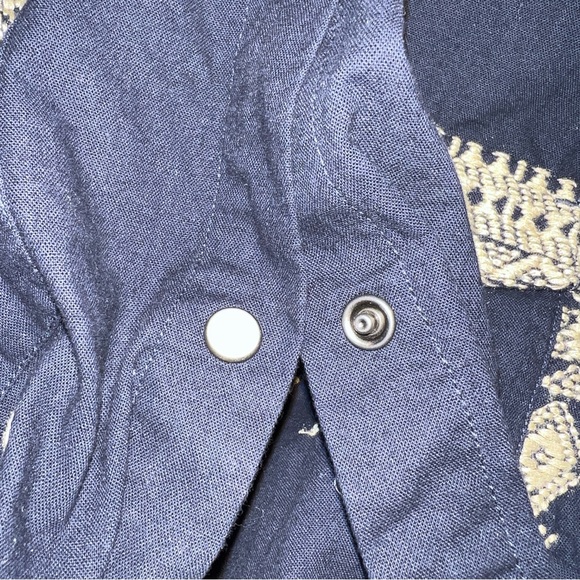 Ralph Lauren Denim & Supply Women’s Western Navy Blue 100% Cotton VTG Blouse XL - Picture 13 of 16